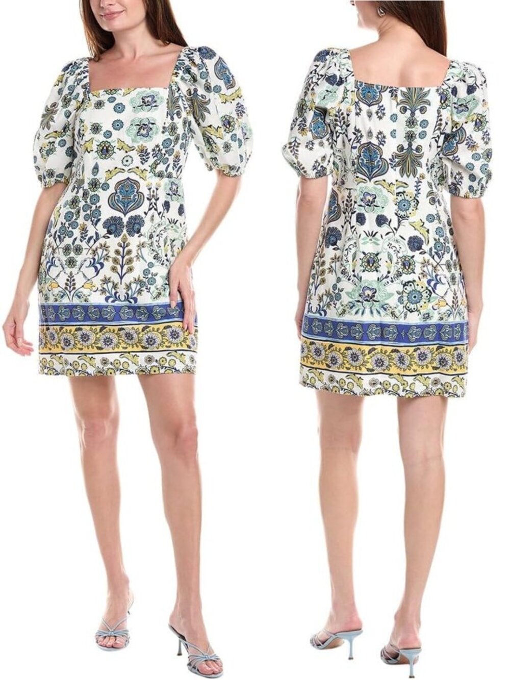 NWT New Anne Klein Puff Sleeve Shift Floral Dress Size 16